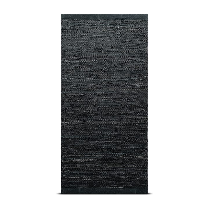 Leather matto 65 x 135 cm - dark grey (tummanharmaa) - Rug Solid