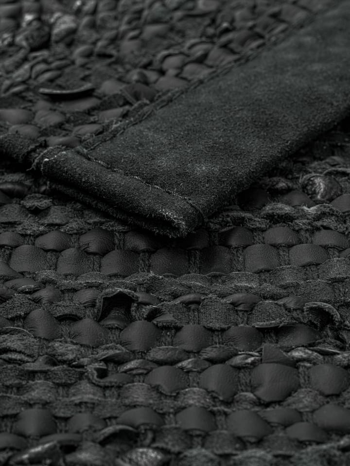 Leather matto 65 x 135 cm, dark grey (tummanharmaa) Rug Solid
