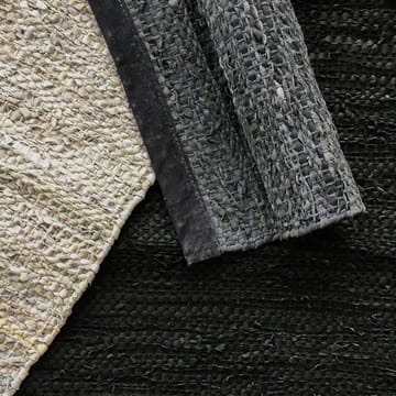 Leather matto 75 x 200 cm - dark grey (tummanharmaa) - Rug Solid