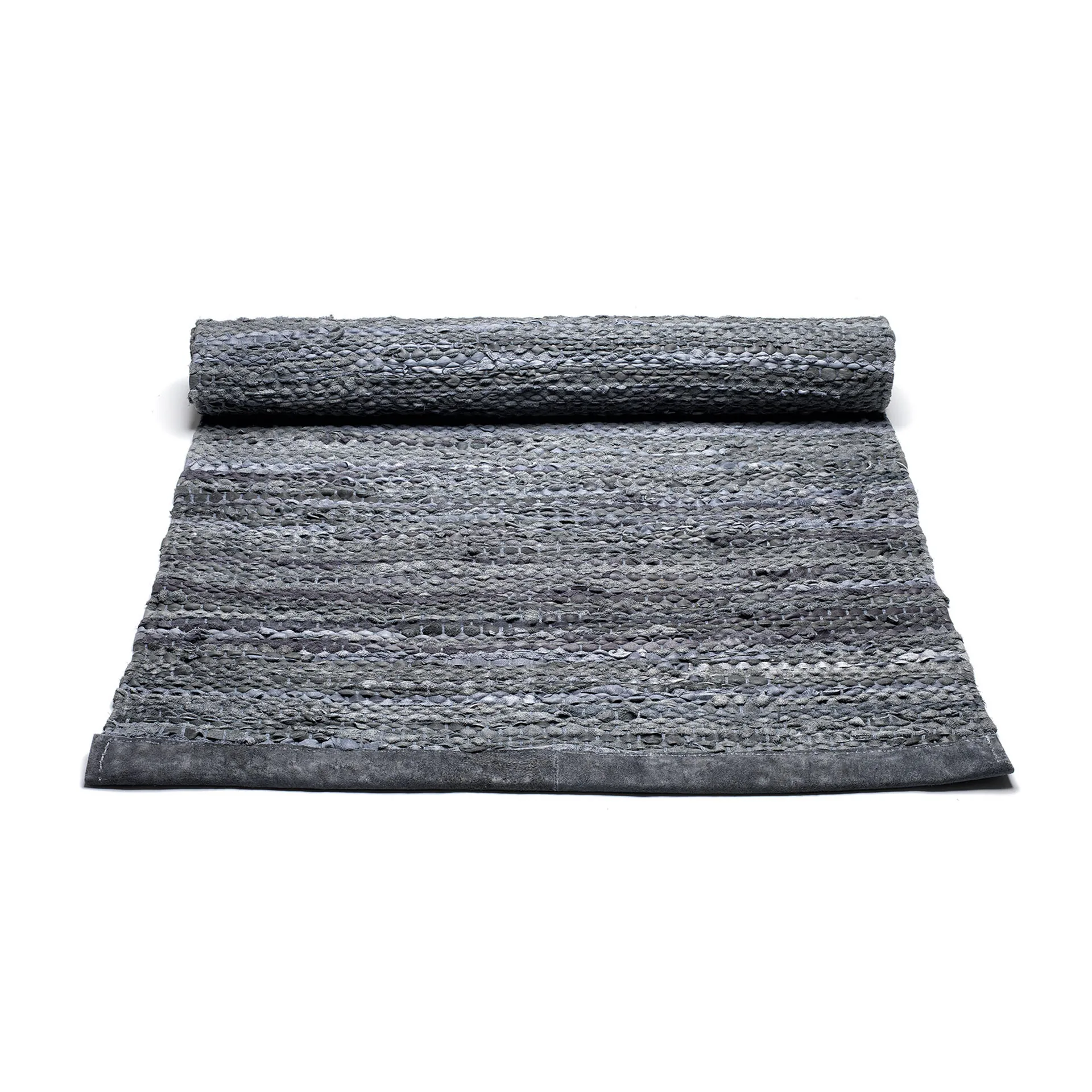 Leather matto 75 x 200 cm, dark grey (tummanharmaa) Rug Solid