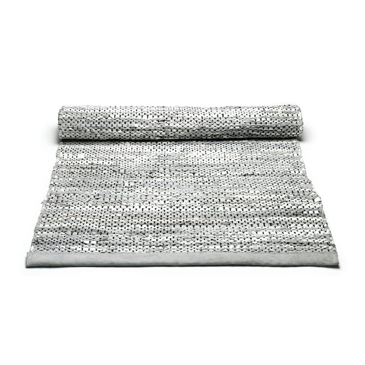Leather matto 75 x 200 cm, light grey (vaaleanharmaa) Rug Solid