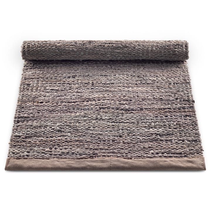 Leather matto 75 x 200 cm - Wood (ruskea) - Rug Solid