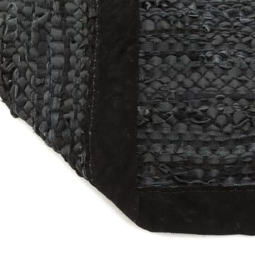 Leather matto 75 x 300 cm - black (musta) - Rug Solid