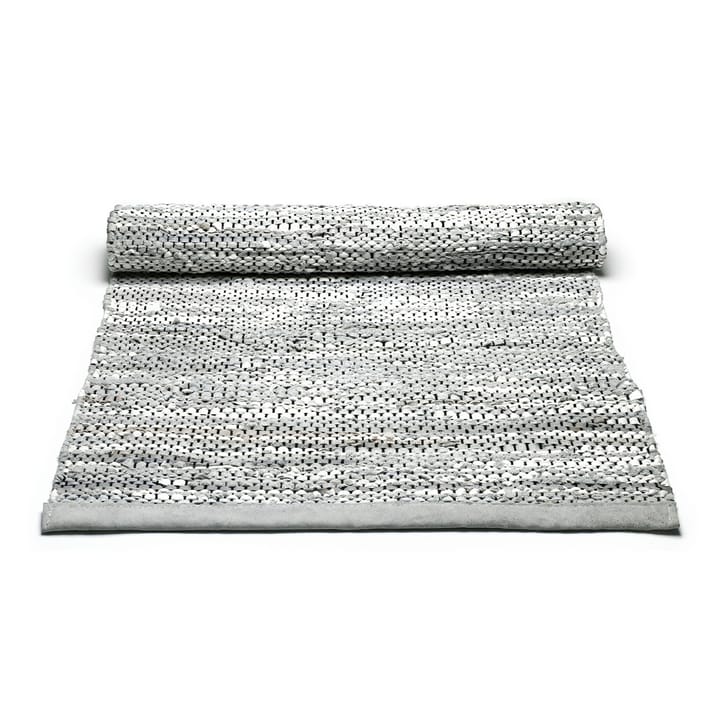 Leather matto 75 x 300 cm, light grey (vaaleanharmaa) Rug Solid
