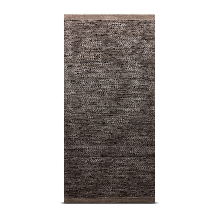 Leather matto 75 x 300 cm - Wood (ruskea) - Rug Solid