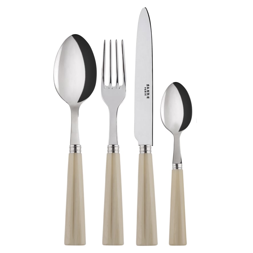 SABRE Paris Nature aterimet, 24 osaa Horn | Skandinaavinen Sisustus | Aterinsetit | Beige