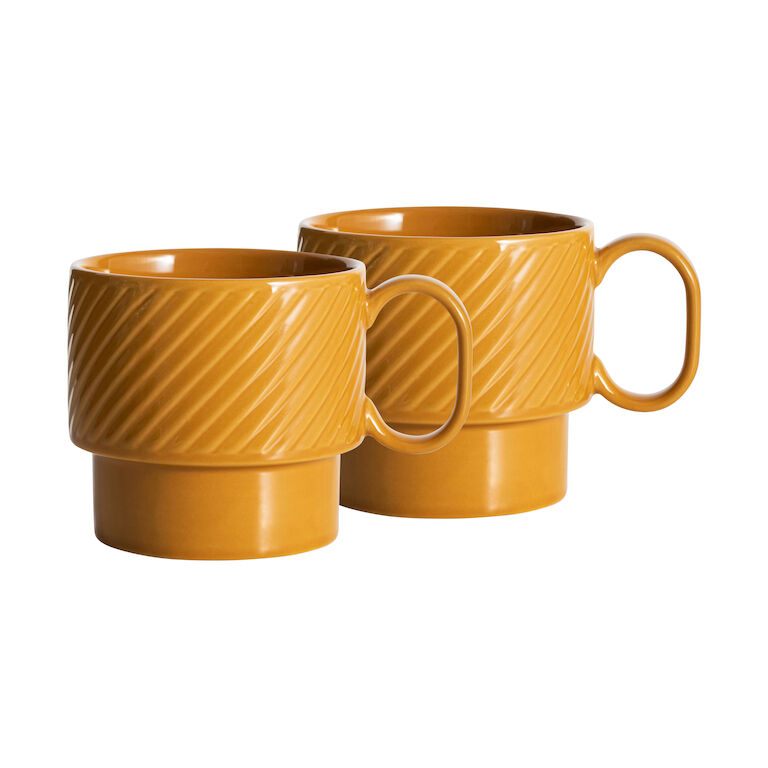 Sagaform Coffee & More teemuki 2 kpl Keltainen | Skandinaavinen Sisustus | Kahvikupit | Keltainen