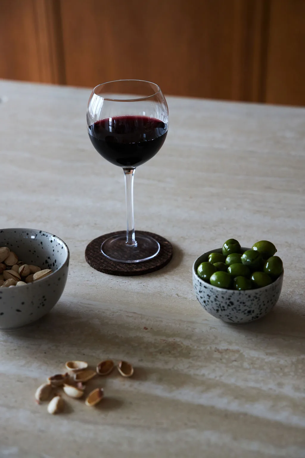 Dante lasinaluset korkista 4 kpl, Ruskea Sagaform