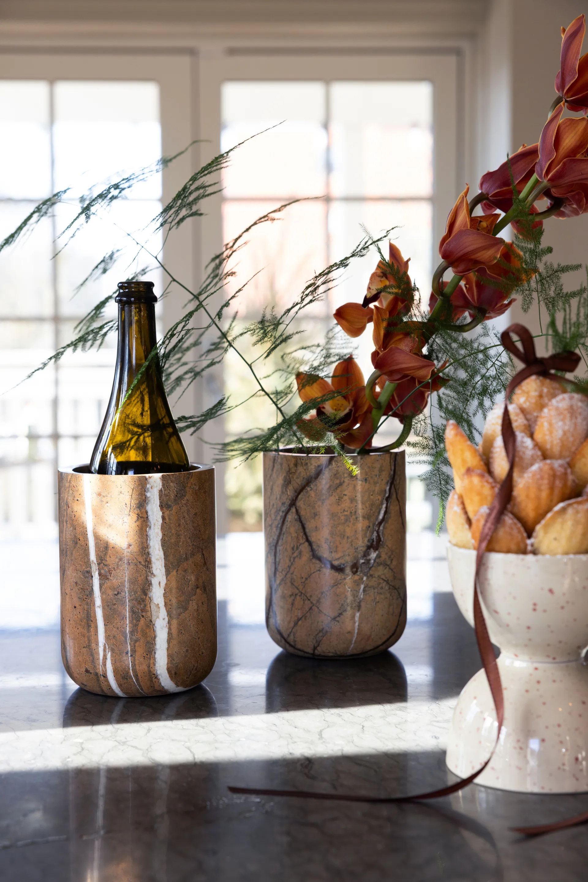 Ditte kulho 2 kpl, Beige-viininpunainen Sagaform