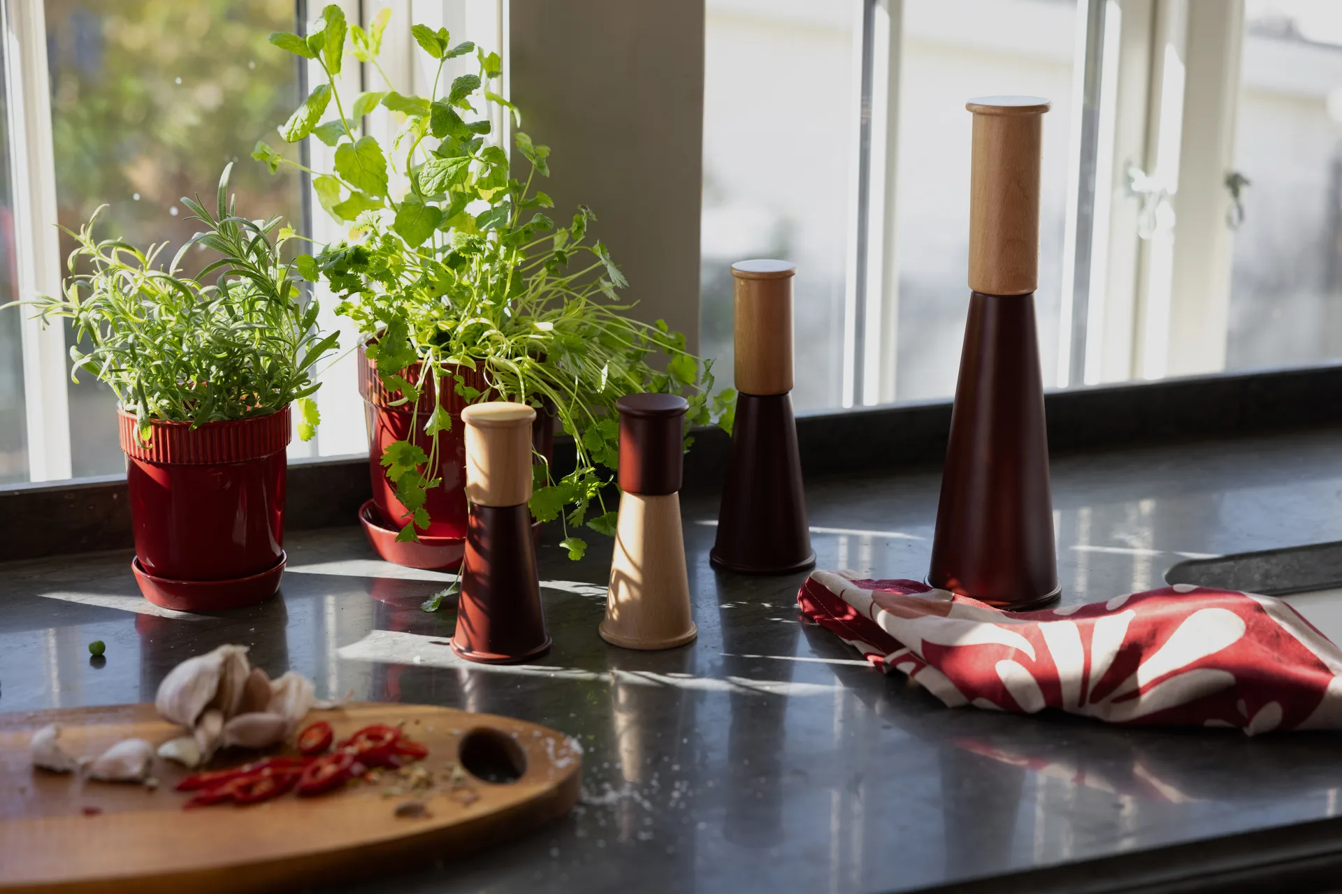 Edith keittiöpyyhe 50x70 cm 2-pack, Viininpunainen Sagaform