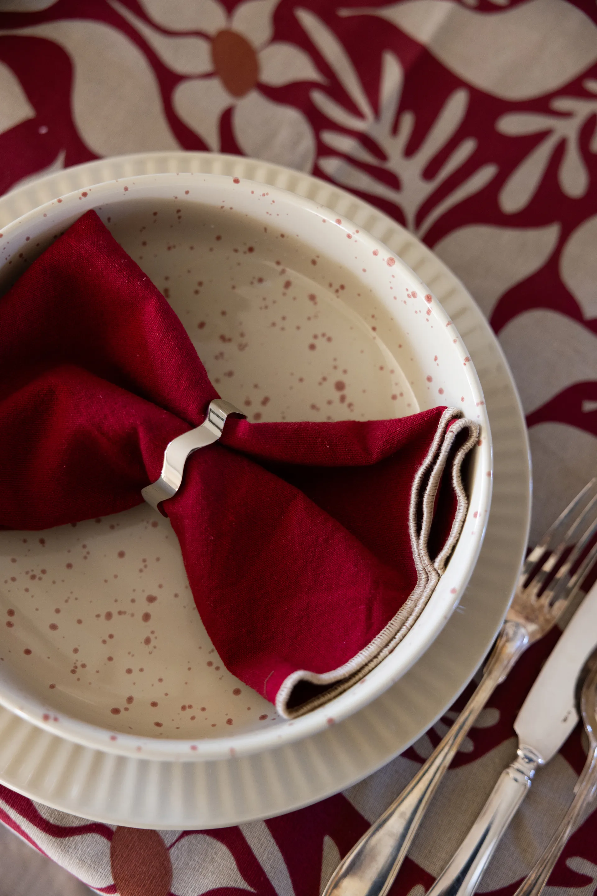 Edith servetti 45x45 cm 2-pack, Viininpunainen Sagaform