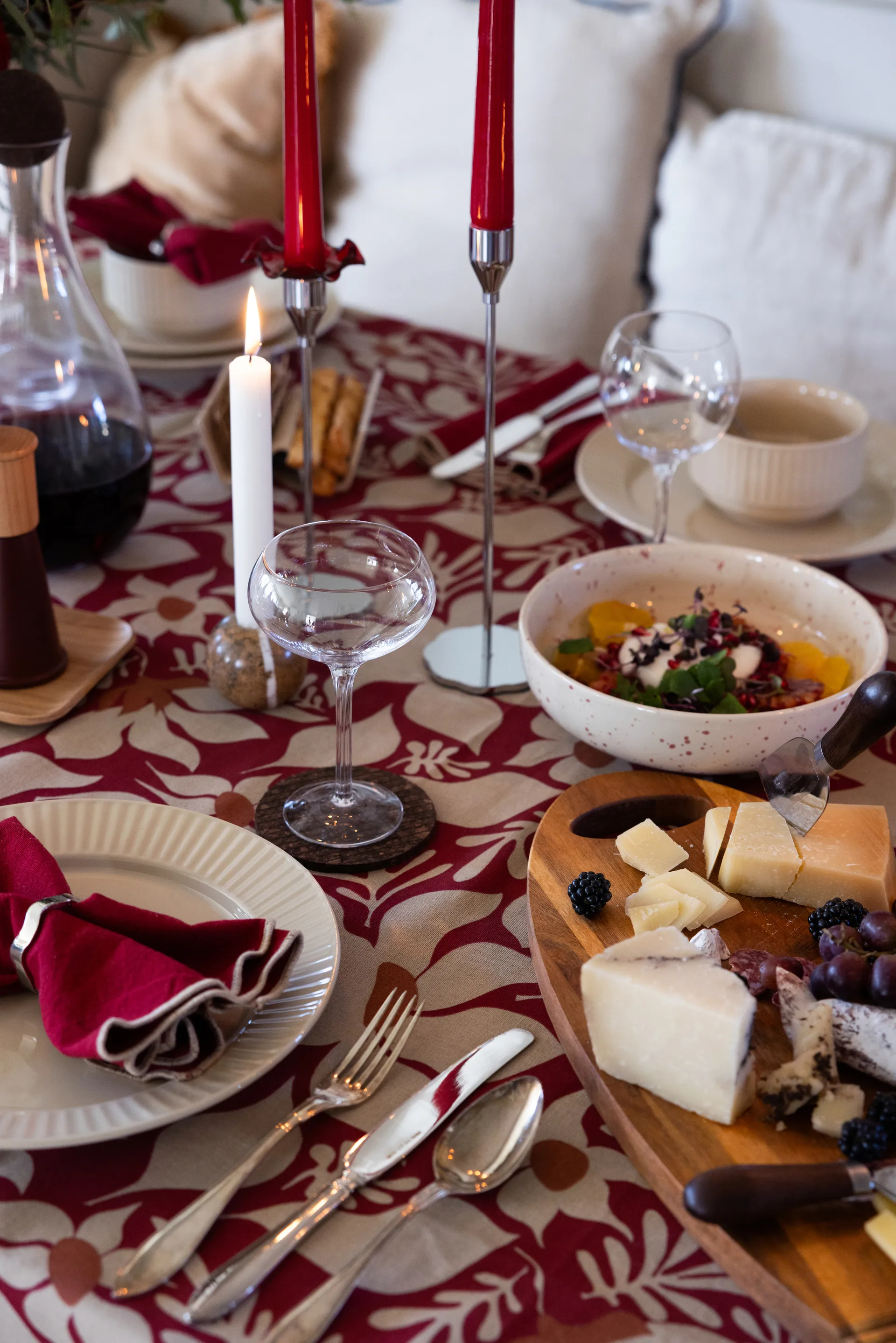 Edith servetti 45x45 cm 2-pack, Viininpunainen Sagaform