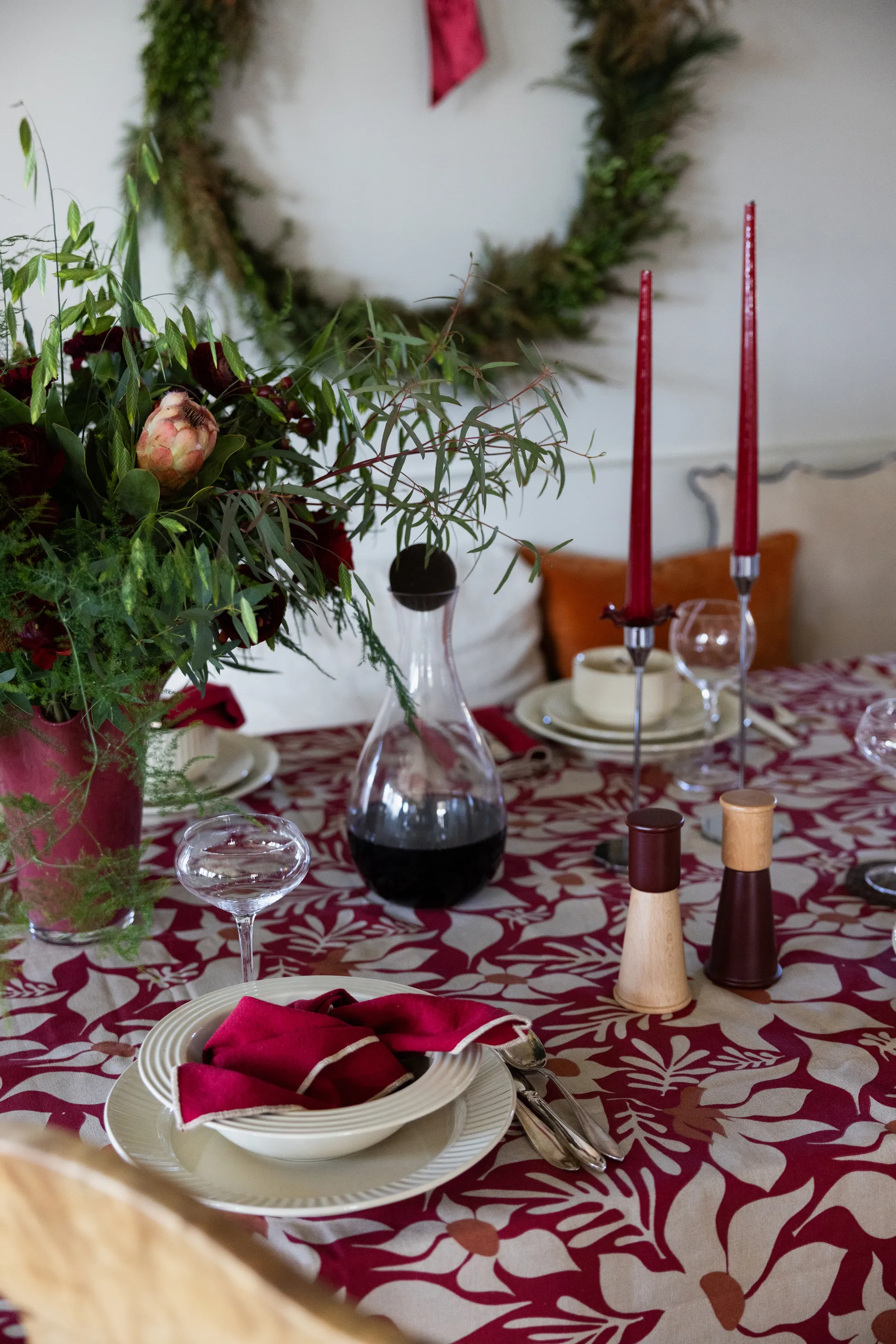 Edith servetti 45x45 cm 2-pack, Viininpunainen Sagaform