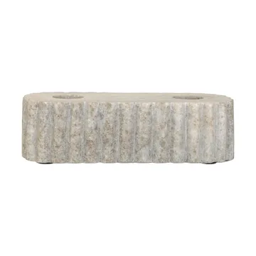 Kivinen kaksiosainen kynttilänjalka - Travertiini, 15x6x4 cm - Sagaform