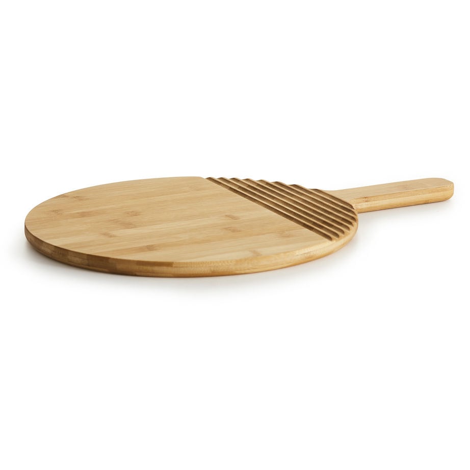 Sagaform Nature bambu pyöreä leikkuulauta kahvoilla 30 cm