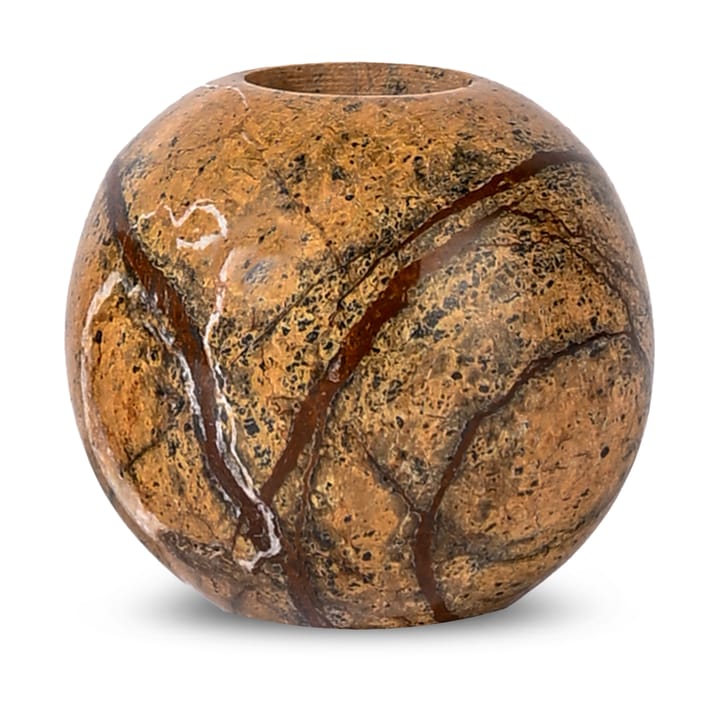 Sten kynttilänjalka Ø6 cm - Ruskea metsämarble - Sagaform