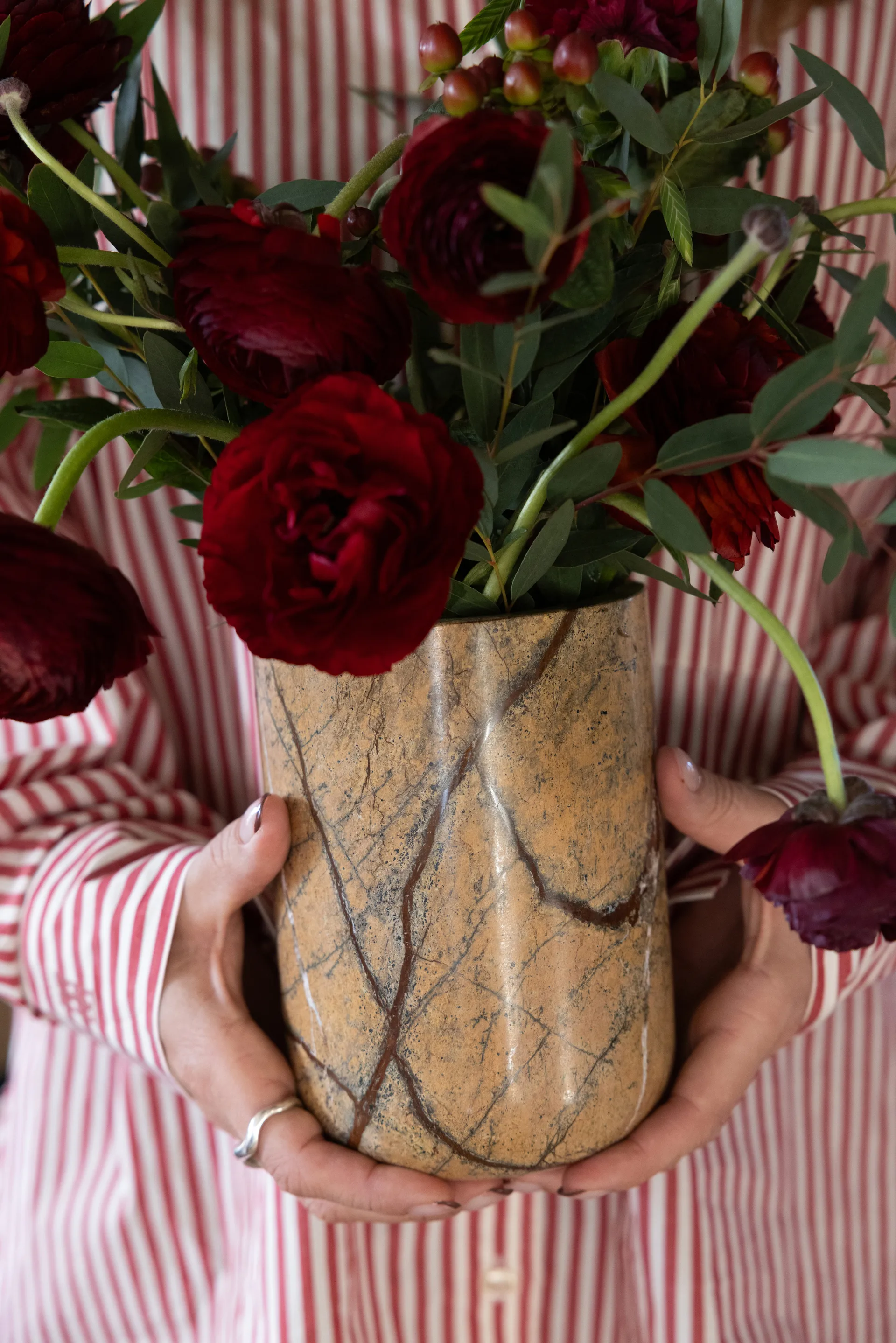 Sten viinijäähdytin Ø12,5 cm, Ruskea metsämarmeri Sagaform