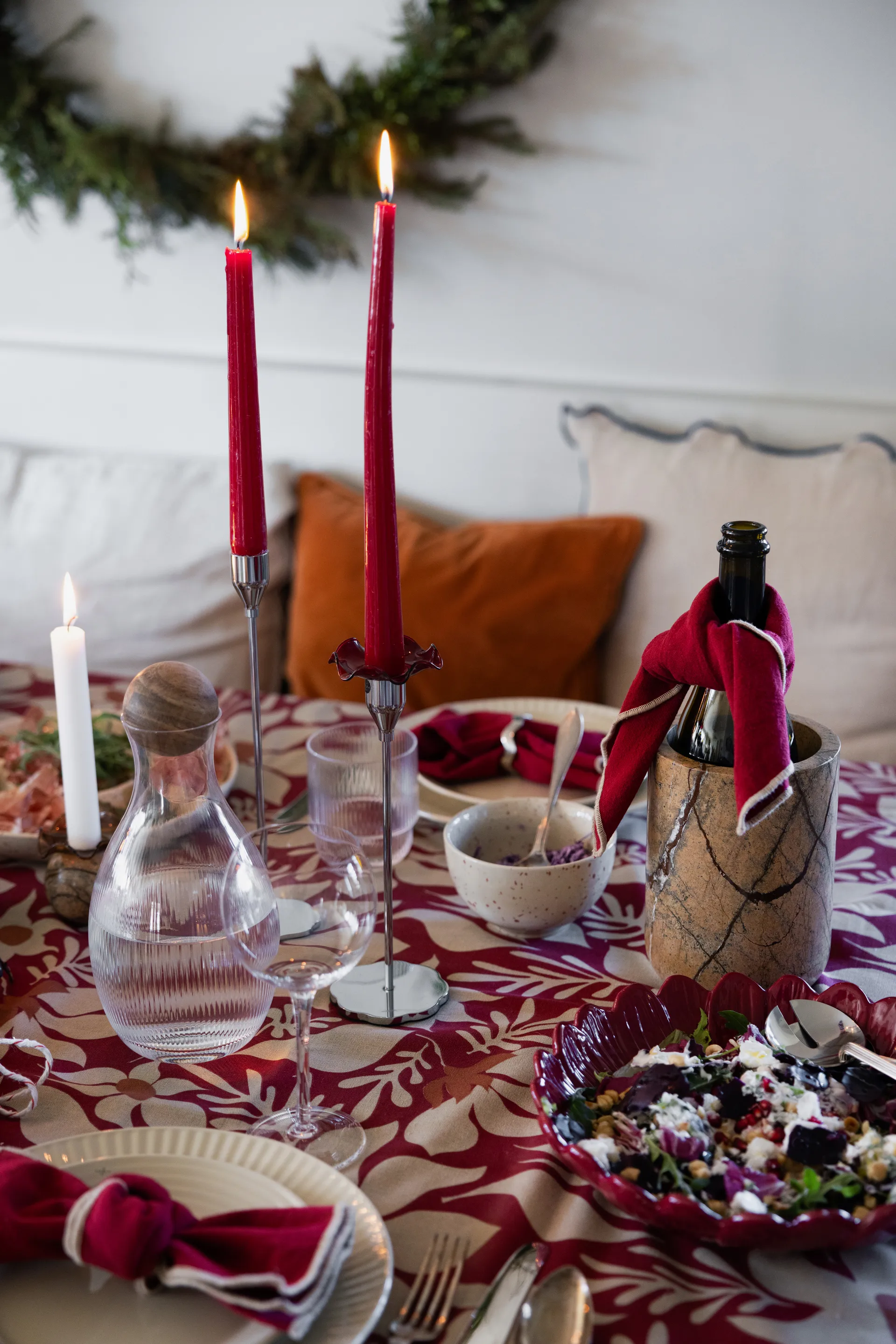 Sten viinijäähdytin Ø12,5 cm, Ruskea metsämarmeri Sagaform