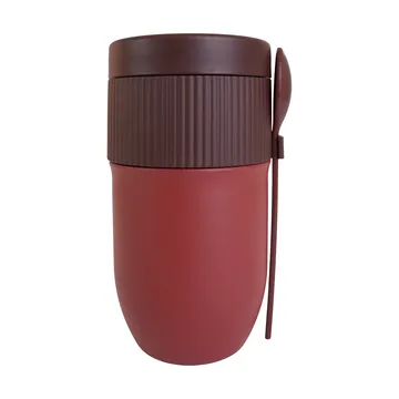 Ted termosjogurttimuki lusikalla - Viininpunainen Pantone 7624C, 32 cl - Sagaform