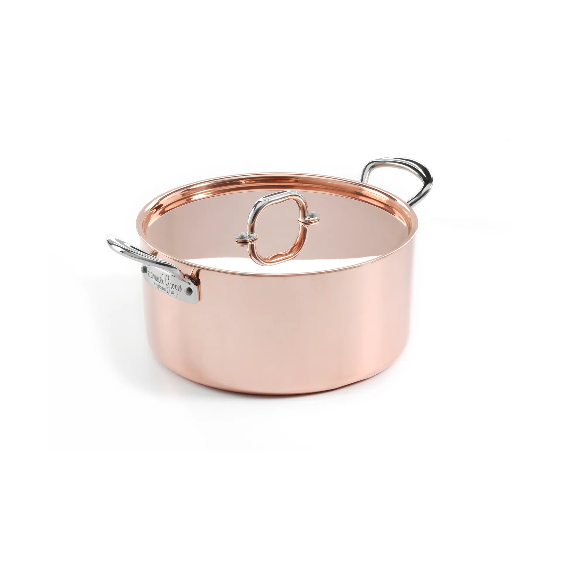 Samuel Groves kattila kannella 3 L., Kupari Samuel Groves