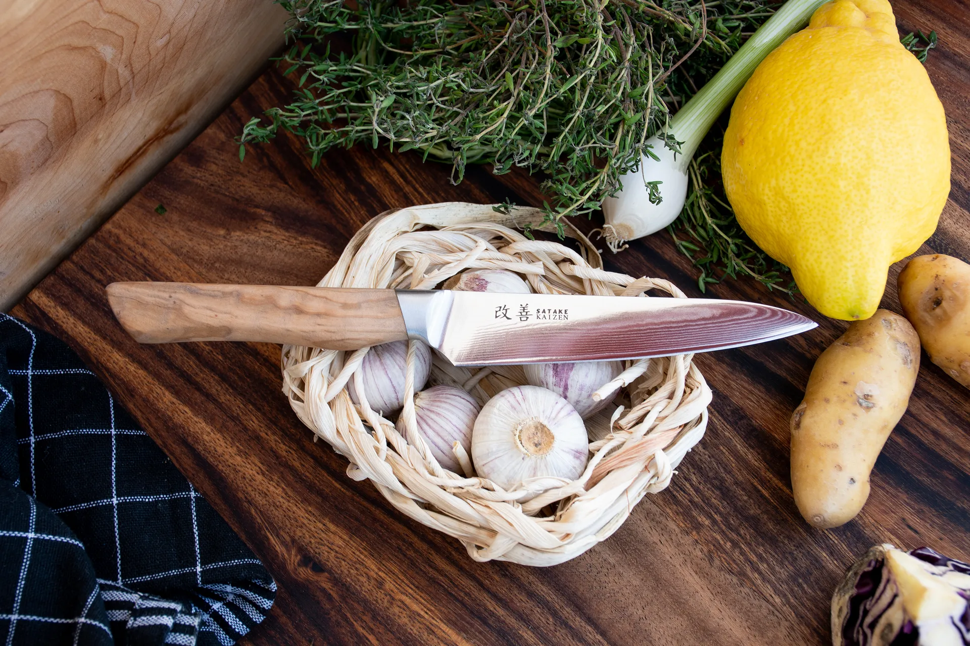 Satake Kaizen Petty -kuorimaveitsi, 12 cm Satake