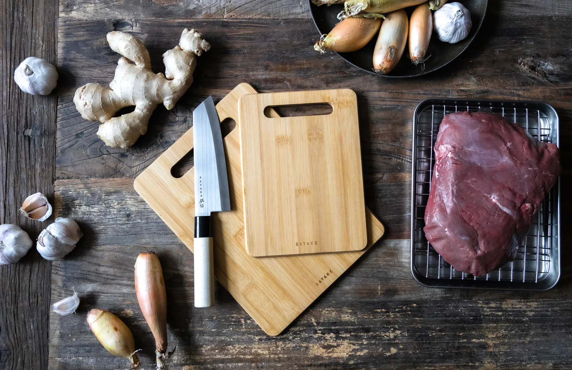 Satake leikkuulauta, Bambu, 2 osaa Satake