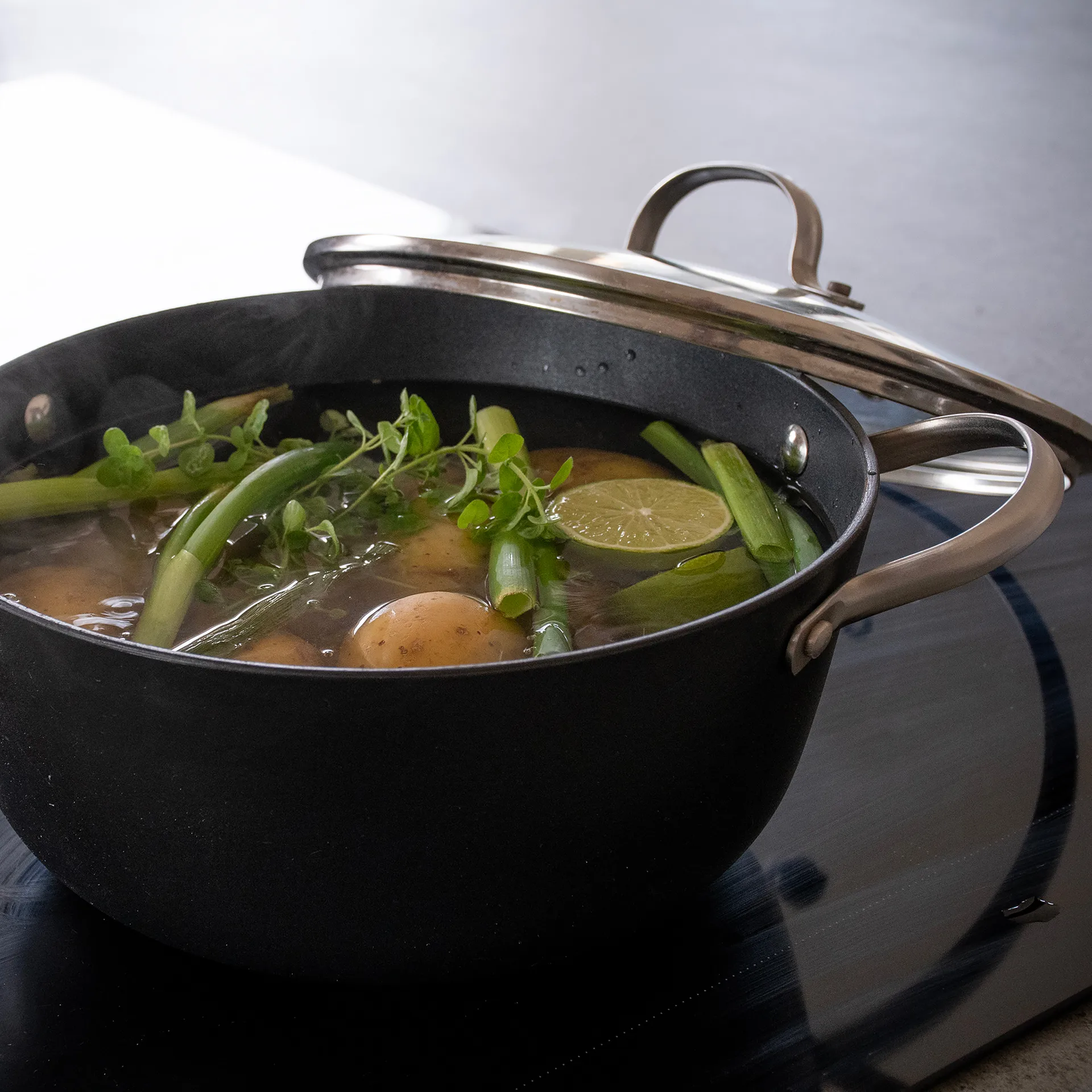 Satake sauteuse-kattila lasikannella 2 osaa, 4 l Satake