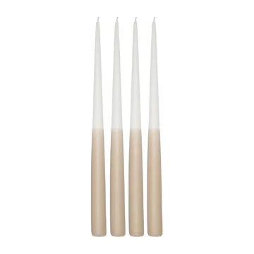 Affinity antiikkikynttilä kaksivärinen 4-pakkaus 32 cm - White-sand - Scandi Essentials