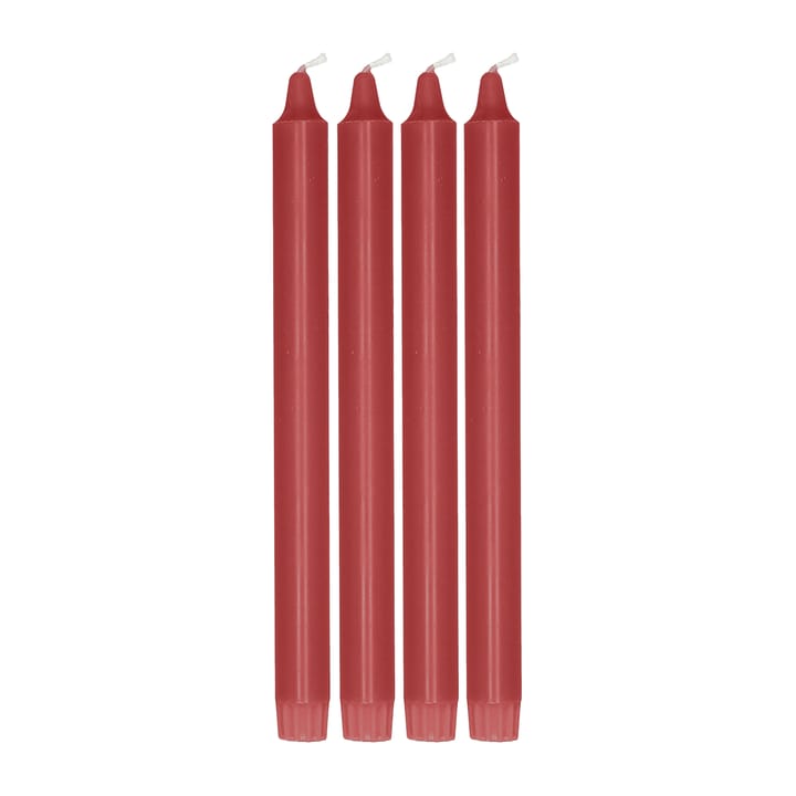 Ambiance kruununkynttilä 4-pakkaus 27 cm - Dark red - Scandi Essentials