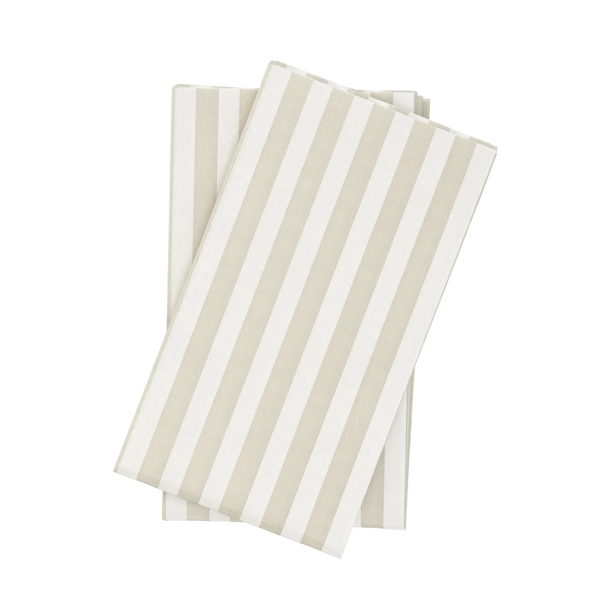Bold Stripe paperiservetti, Valkoinen–beige, 15-pack, 33x40 cm Scandi Essentials
