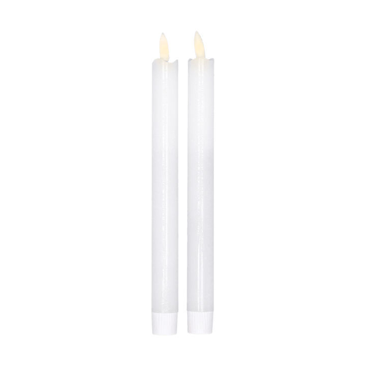 Bright LED-kynttilä 25 cm 2-pakkaus - Valkoinen - Scandi Essentials