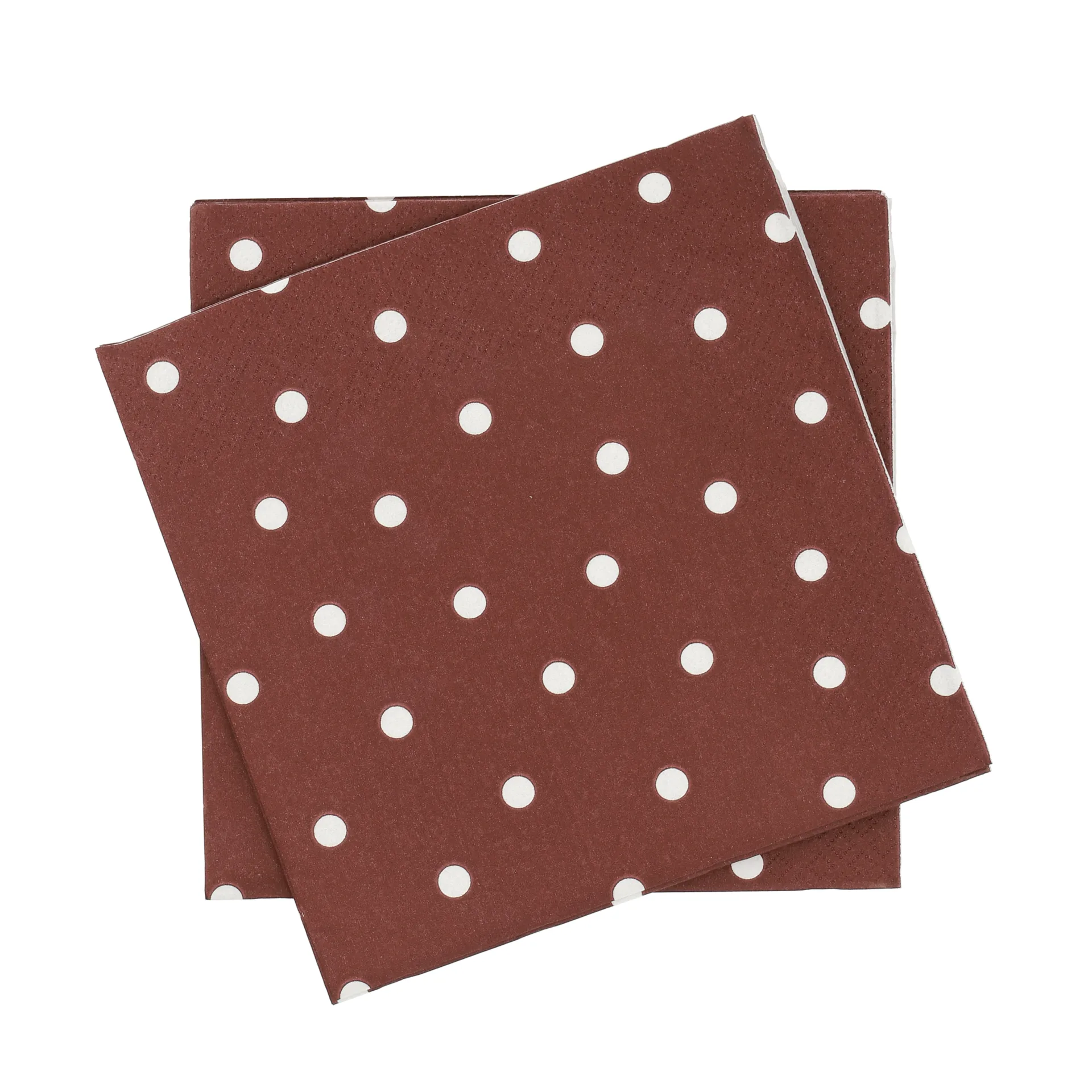 Fine Dots paperiservetti, Viininpunainen-valkoinen, 20‑pakkaus, 33x33 cm Scandi Essentials