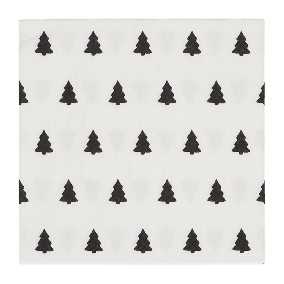 Scandi Essentials Linen trees -lautasliina 33 x 33 cm 20-pakkaus black-white