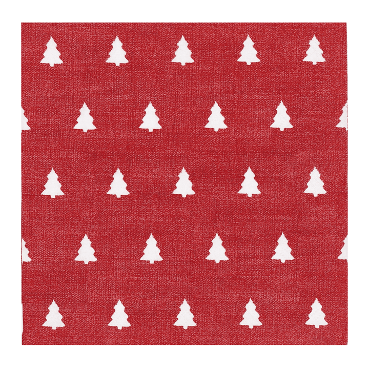 Linen trees -lautasliina 33 x 33 cm 20-pakkaus - Red - Scandi Essentials