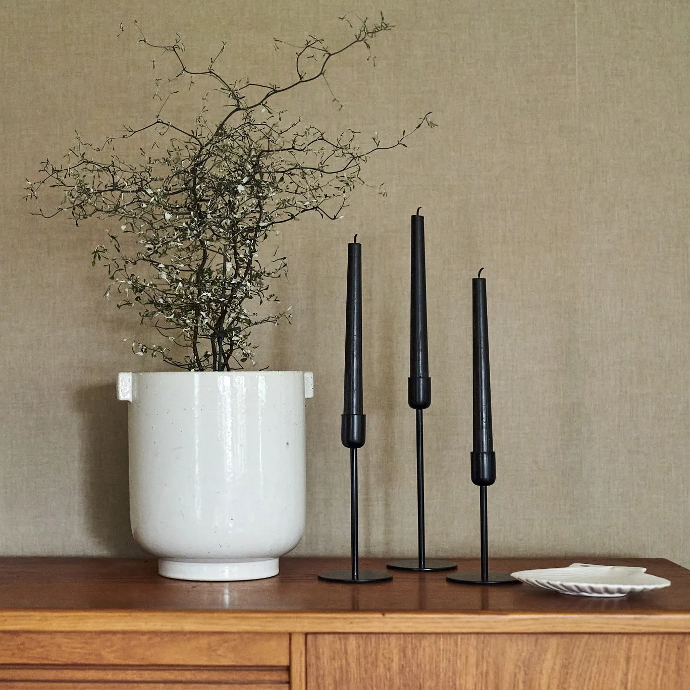 Arctic kynttilänjalka 14 cm, Musta Scandi Living