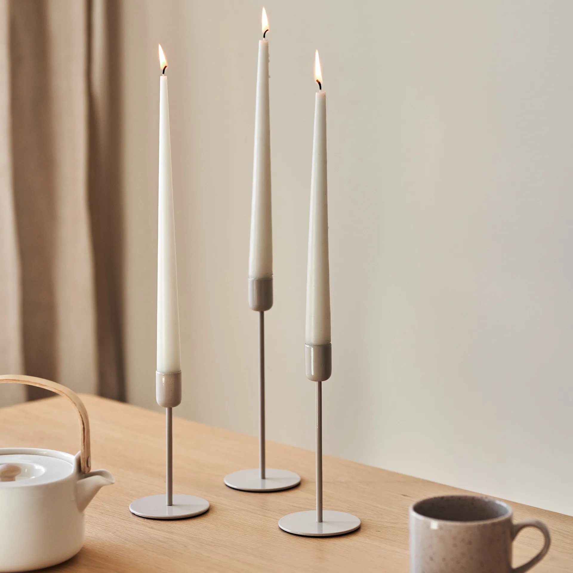 Arctic kynttilänjalka 18 cm, Beige Scandi Living