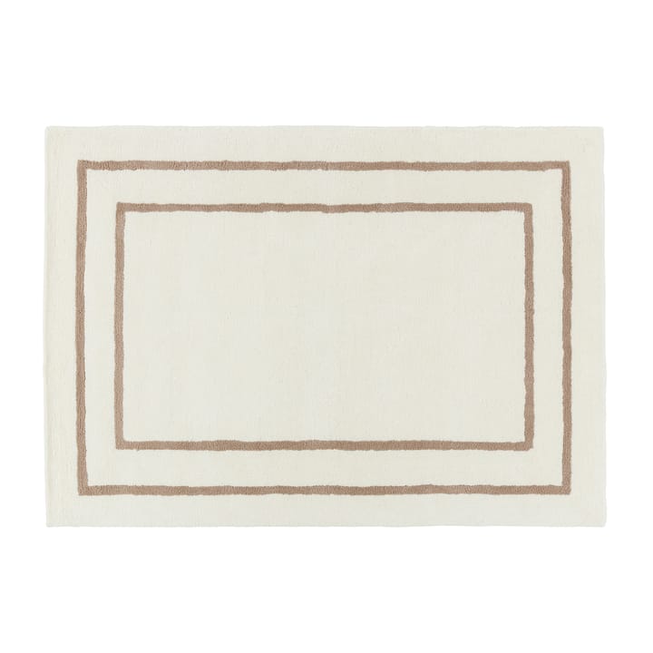 Borders villamatto valkoinen-beige - 170x240 cm - Scandi Living