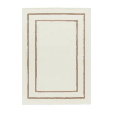 Borders villamatto - Valkoinen-beige 170x240 cm - Scandi Living