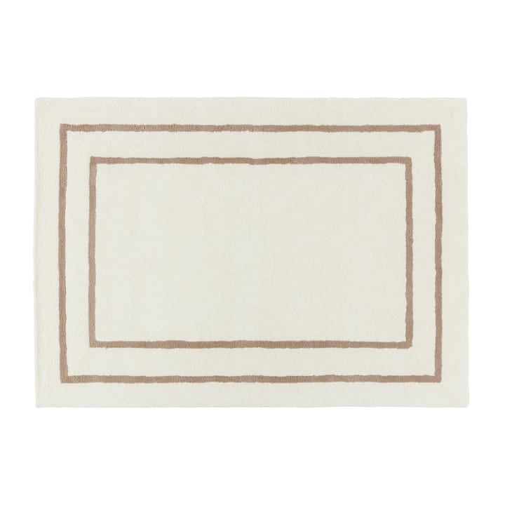 Borders villamatto - Valkoinen-beige 170x240 cm - Scandi Living