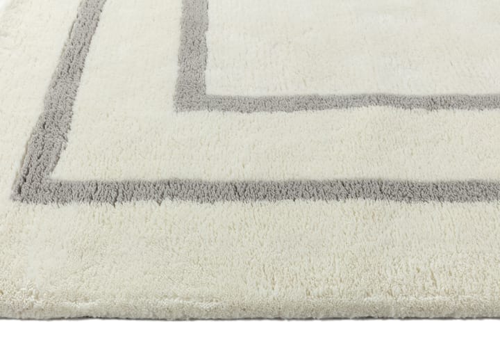 Borders villamatto, Valkoinen-harmaa 170x240 cm Scandi Living