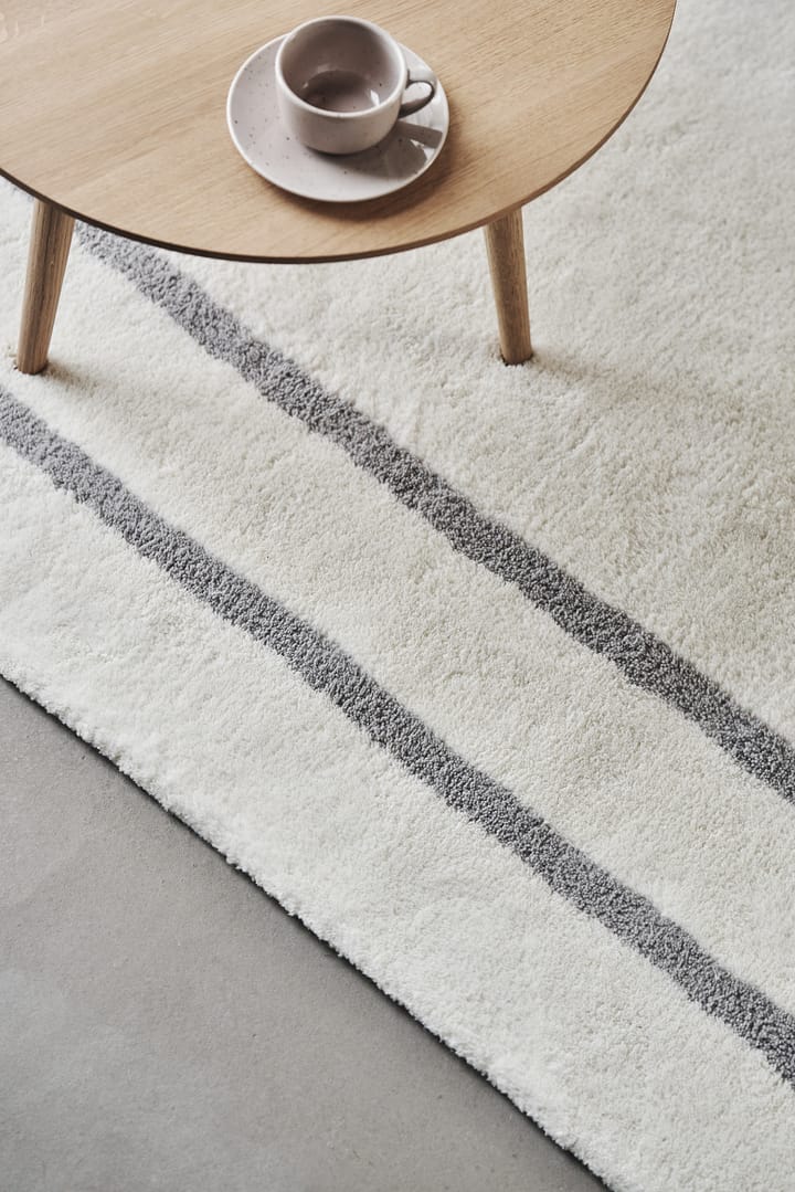 Borders villamatto, Valkoinen-harmaa 170x240 cm Scandi Living