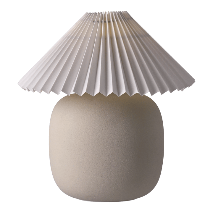 Boulder pöytävalaisin 29 cm beige-pleated white Scandi Living