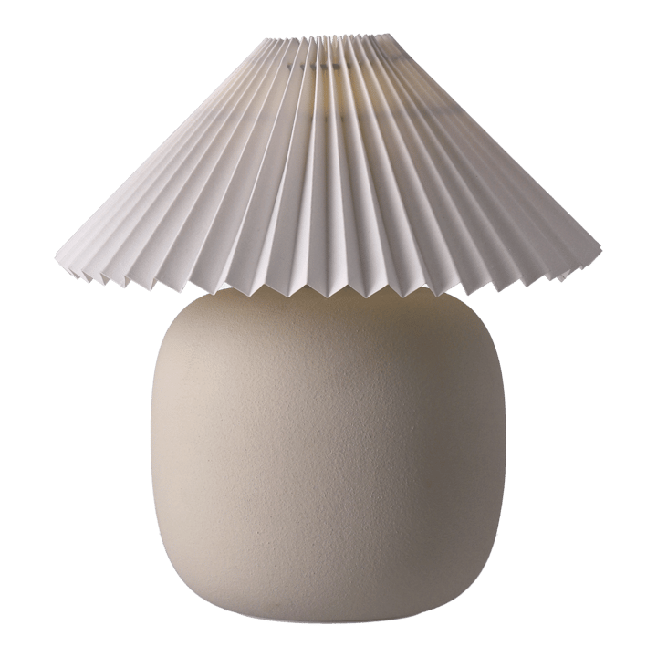 Boulder pöytävalaisin 29 cm beige-pleated white - undefined - Scandi Living