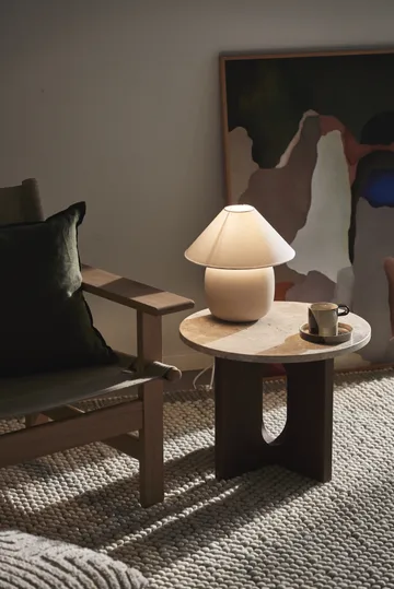 Boulder pöytävalaisin 29 cm beige-white - Scandi Living