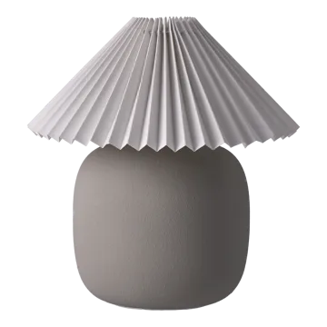 Boulder pöytävalaisin 29 cm grey-pleated white - Scandi Living