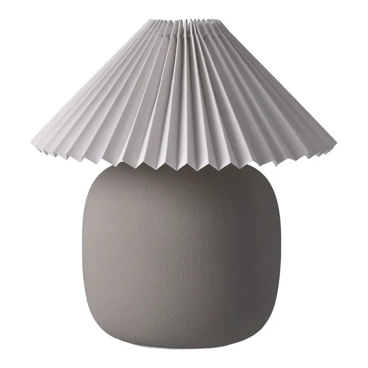 Boulder pöytävalaisin 29 cm grey-pleated white - Scandi Living