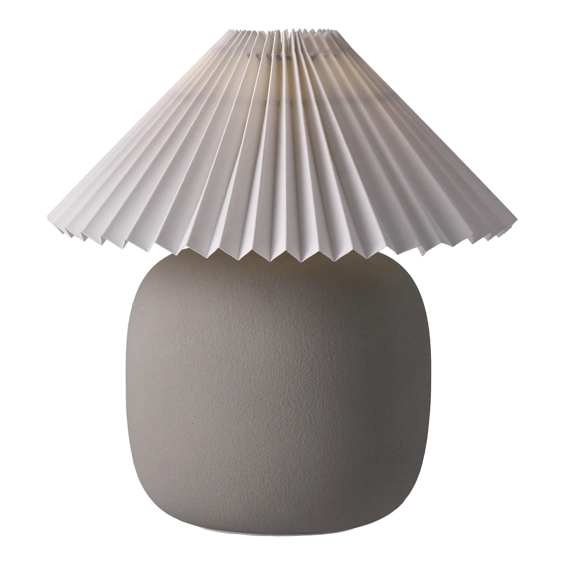 Boulder pöytävalaisin 29 cm grey-pleated white,  Scandi Living