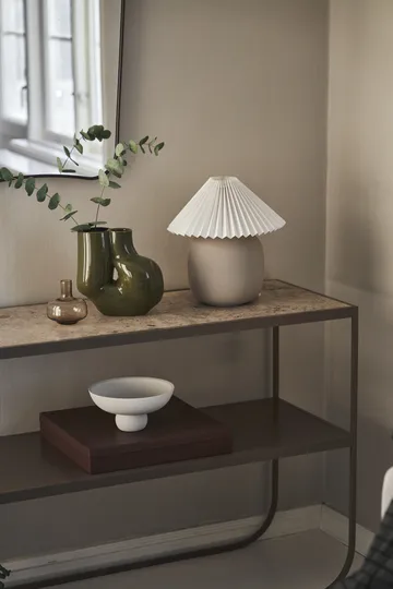 Boulder pöytävalaisin 29 cm grey-pleated white - Scandi Living