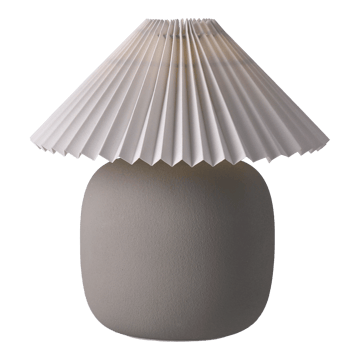 Boulder pöytävalaisin 29 cm grey-pleated white - undefined - Scandi Living