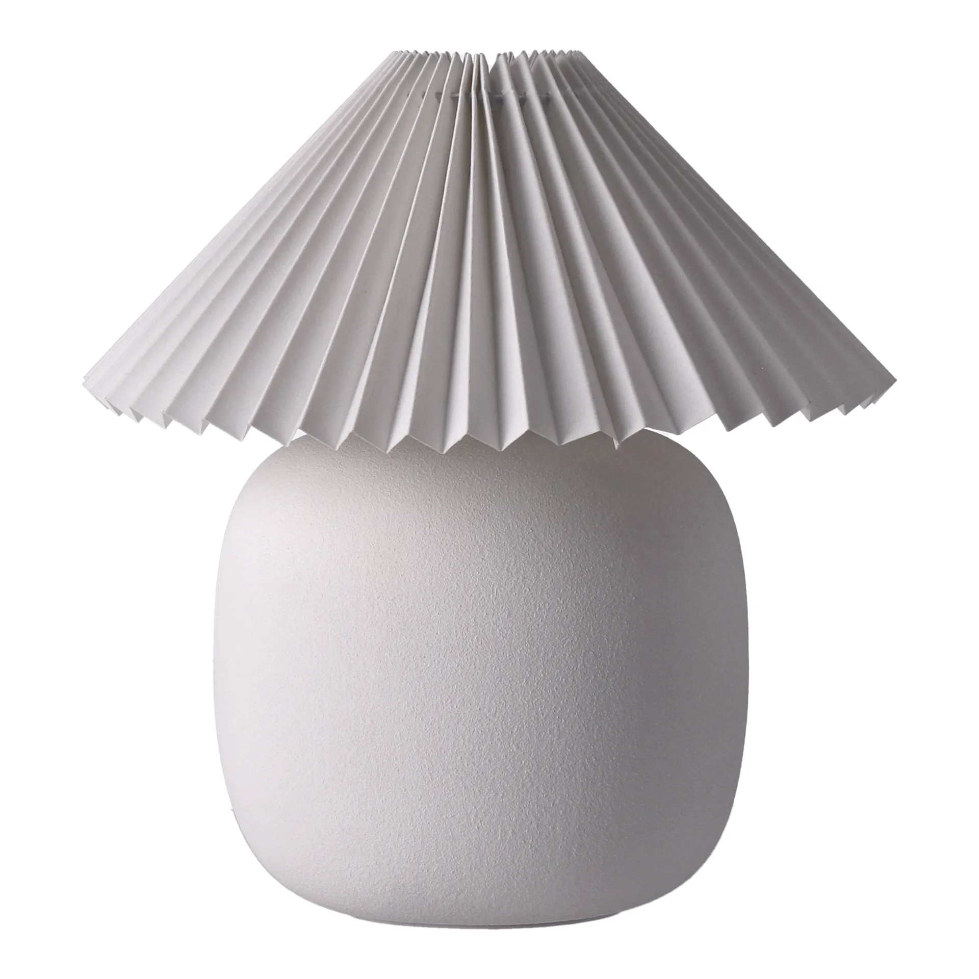 Boulder pöytävalaisin 29 cm white-pleated white,  Scandi Living